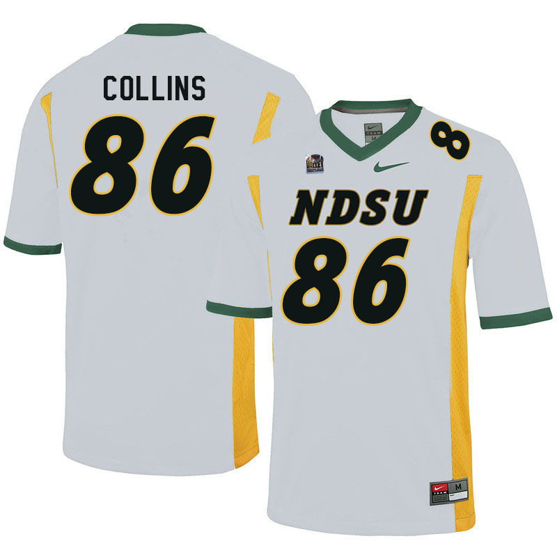 Men #86 Mekhi Collins North Dakota State Bison College Football Jerseys Sale-White